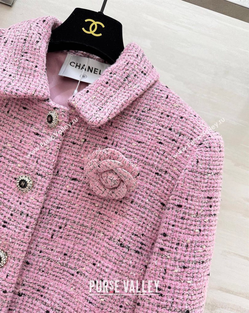 Chanel Tweed Jacket Pink 2026 CH031101 (QI-260311001)