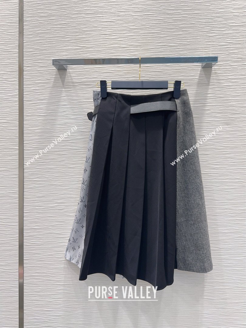 Louis Vuitton Skirt and Jacket Set Grey/Blue 2026 LV031101 (QI-260311078)