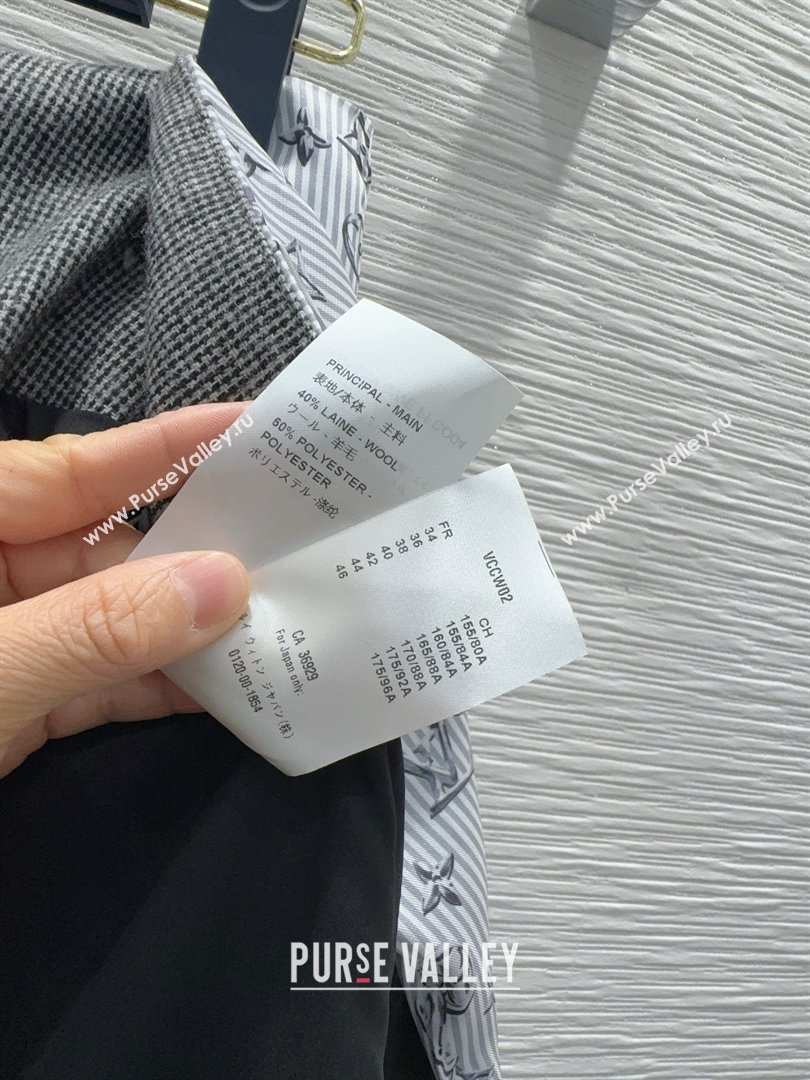 Louis Vuitton Skirt and Jacket Set Grey/Blue 2026 LV031101 (QI-260311078)