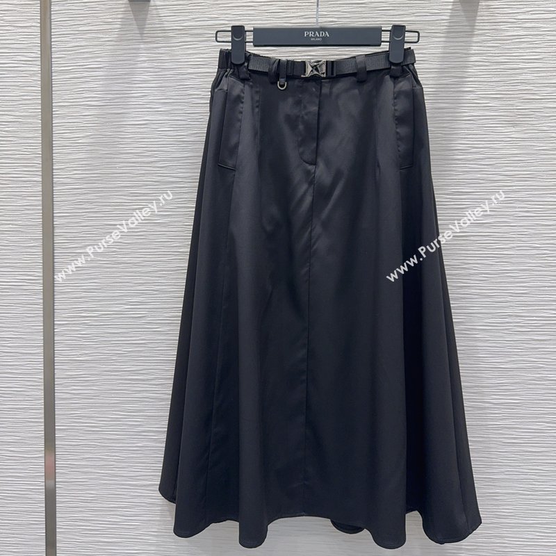 Prada Long Skirt Black 2026 PR031106 (QI-260311069)