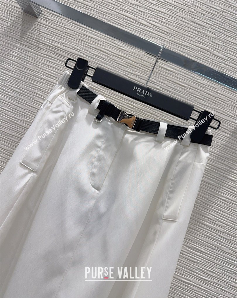 Prada Long Skirt White 2026 PR031106 (QI-260311070)