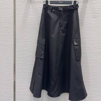 Prada Long Skirt Black 2026 PR031104 (QI-260311066)