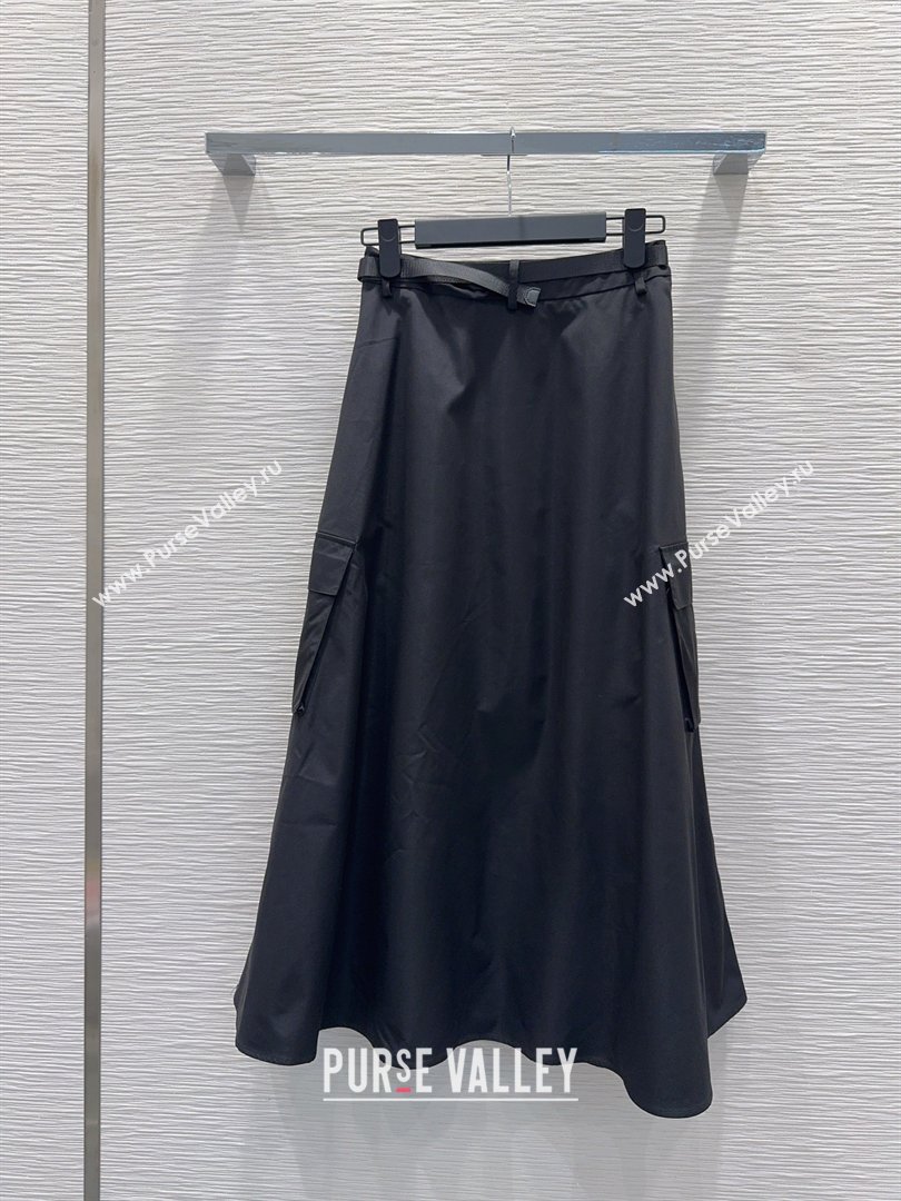 Prada Long Skirt Black 2026 PR031104 (QI-260311066)
