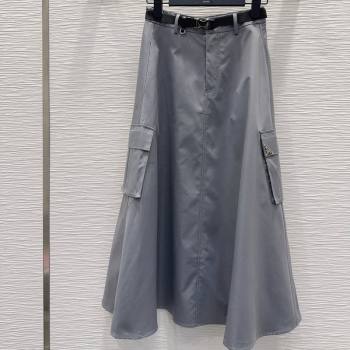 Prada Long Skirt Grey 2026 PR031104 (QI-260311065)