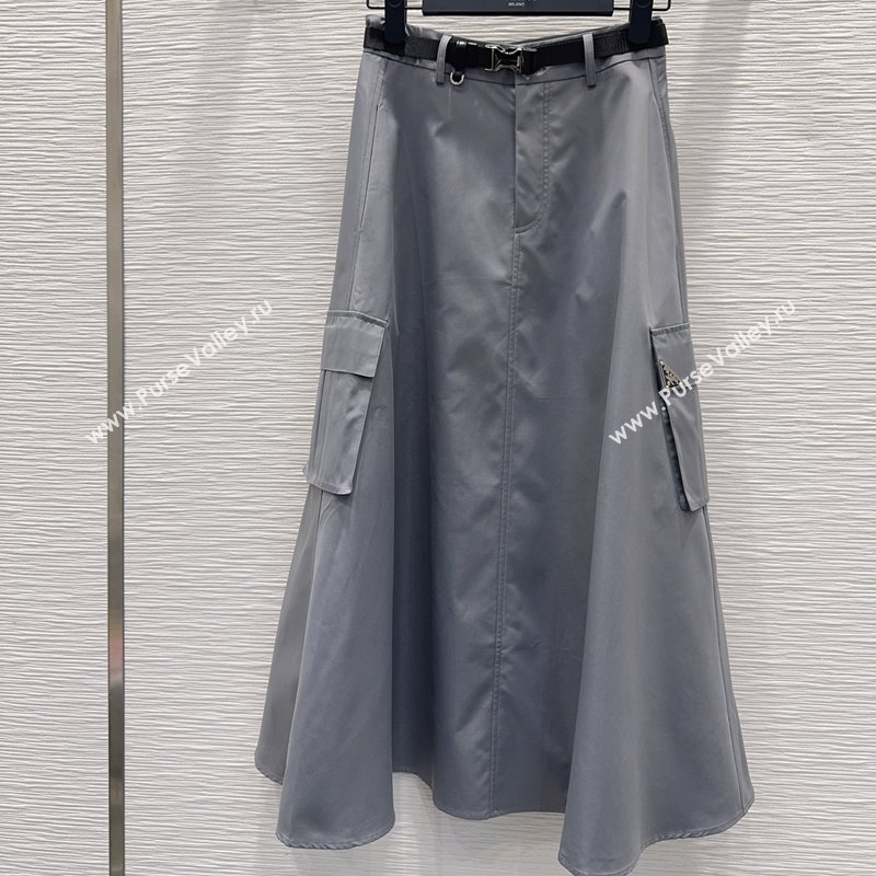 Prada Long Skirt Grey 2026 PR031104 (QI-260311065)