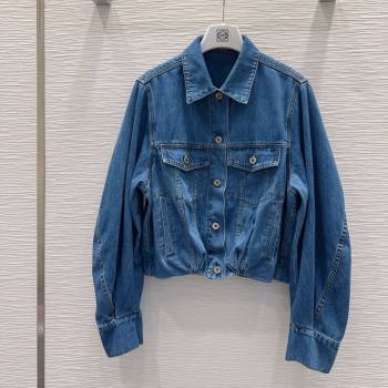 Loewe Cotton Denim Jacket Blue 2026 LW032423 (QI-260324035)