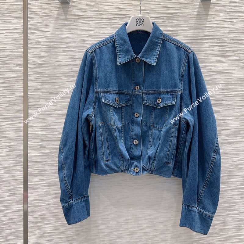 Loewe Cotton Denim Jacket Blue 2026 LW032423 (QI-260324035)
