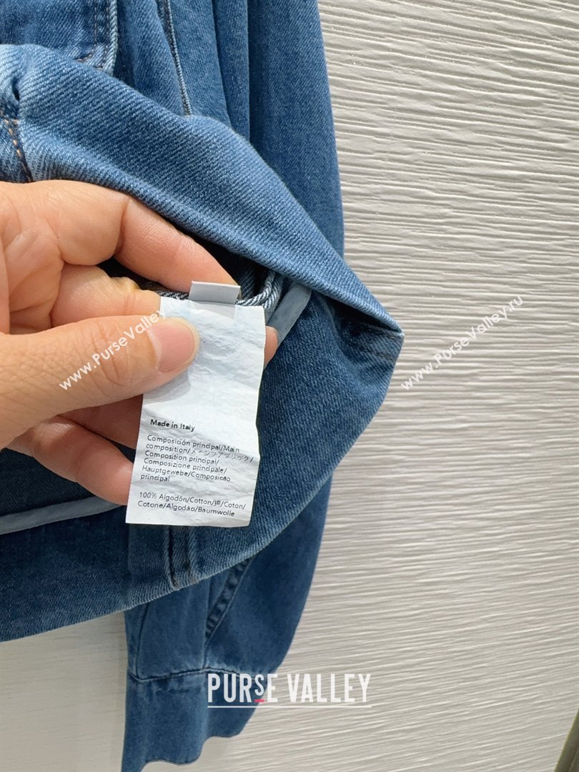 Loewe Cotton Denim Jacket Blue 2026 LW032423 (QI-260324035)
