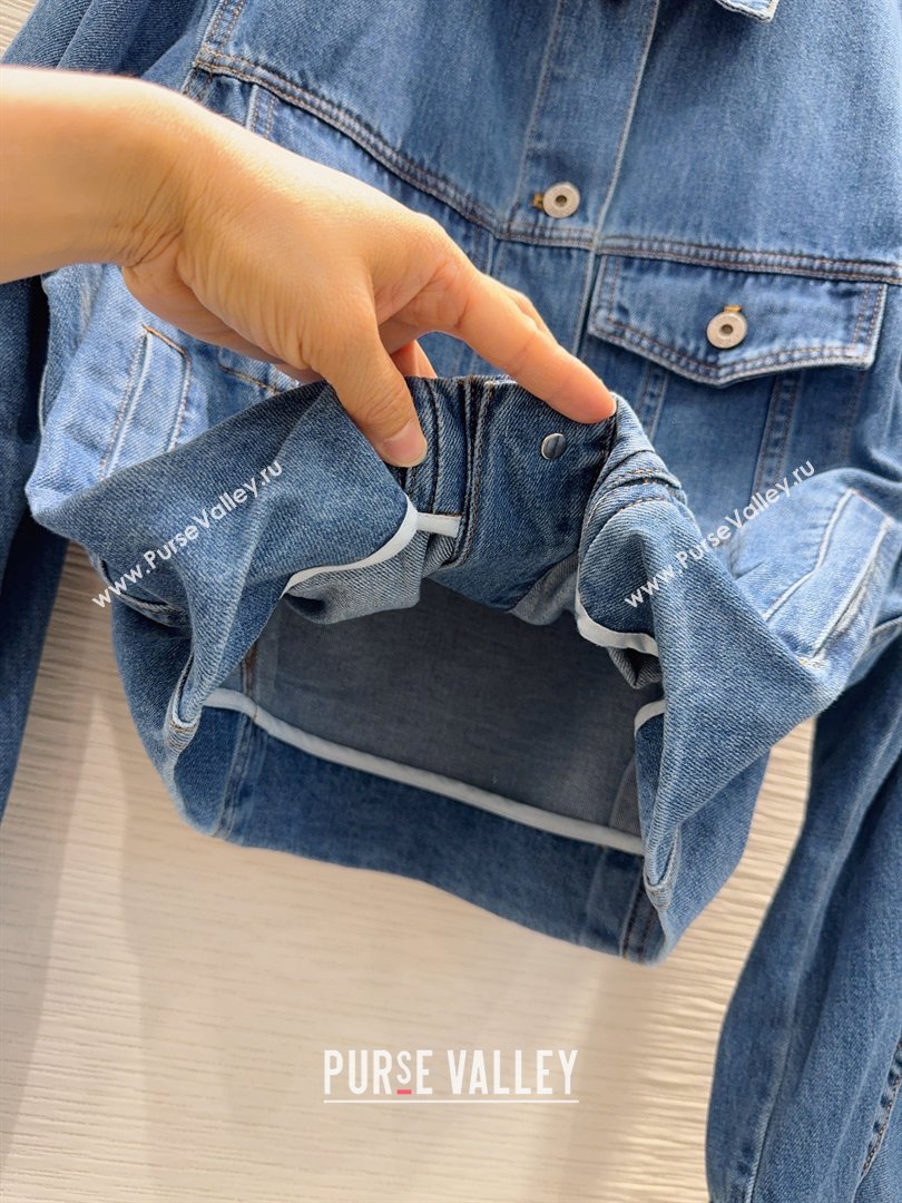 Loewe Cotton Denim Jacket Blue 2026 LW032423 (QI-260324035)