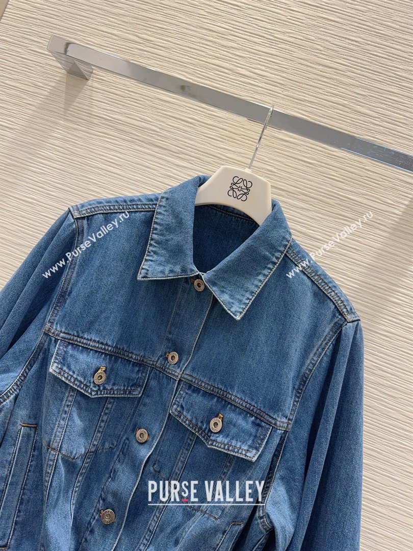 Loewe Cotton Denim Jacket Blue 2026 LW032423 (QI-260324035)