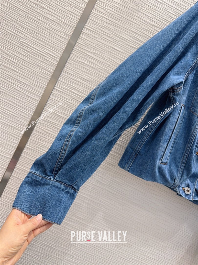 Loewe Cotton Denim Jacket Blue 2026 LW032423 (QI-260324035)