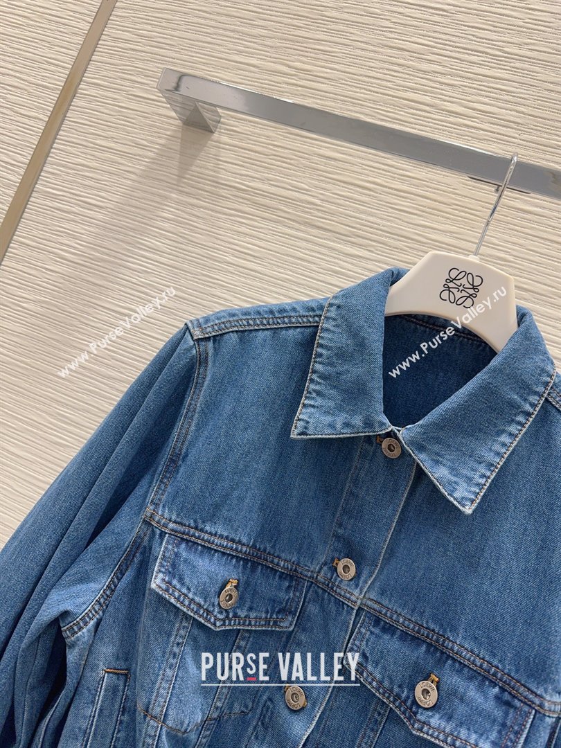 Loewe Cotton Denim Jacket Blue 2026 LW032423 (QI-260324035)