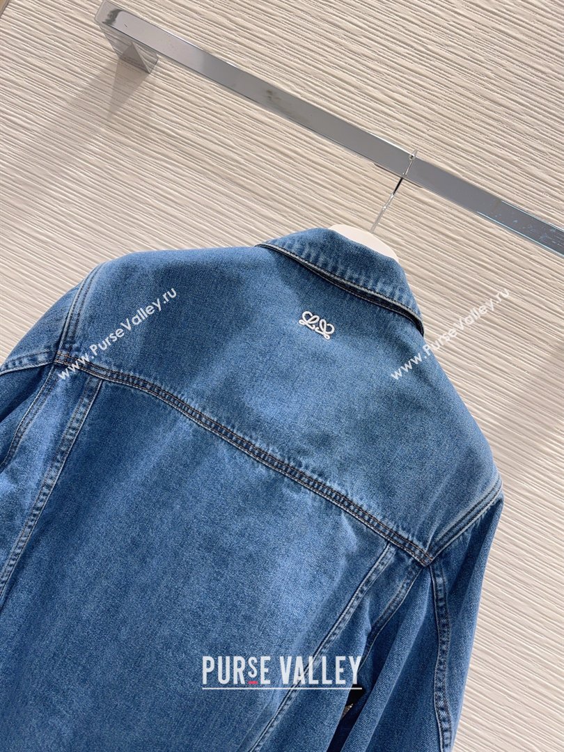 Loewe Cotton Denim Jacket Blue 2026 LW032423 (QI-260324035)