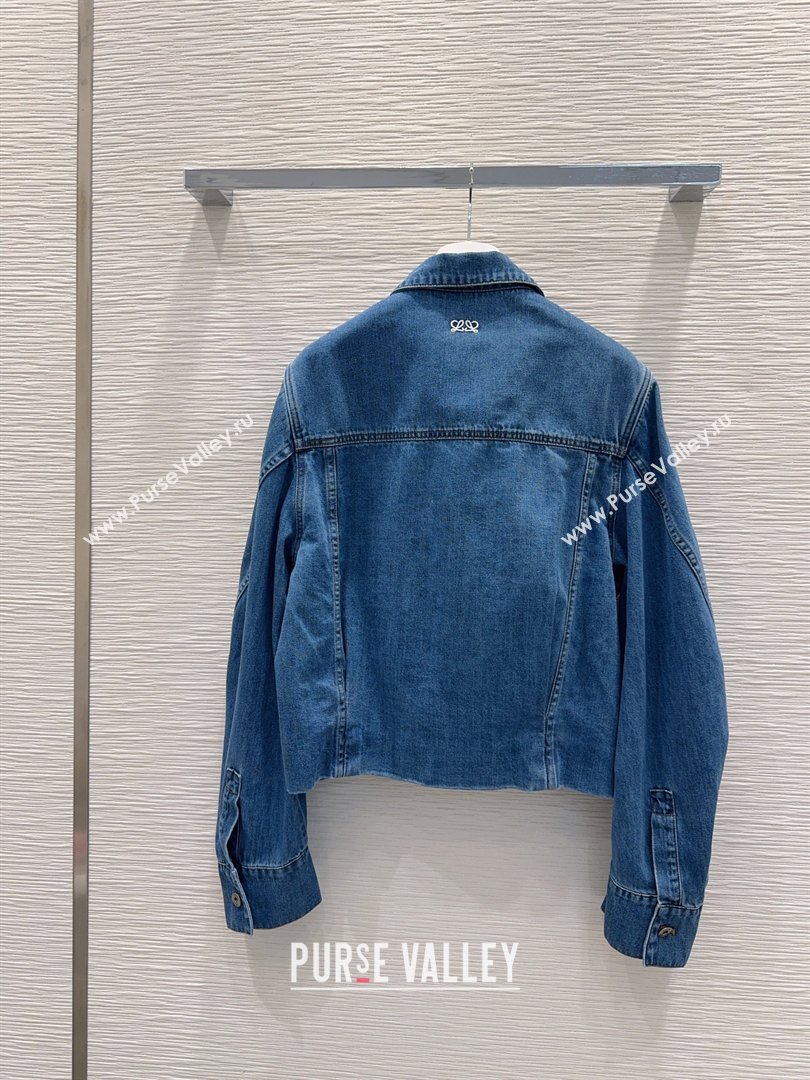Loewe Cotton Denim Jacket Blue 2026 LW032423 (QI-260324035)