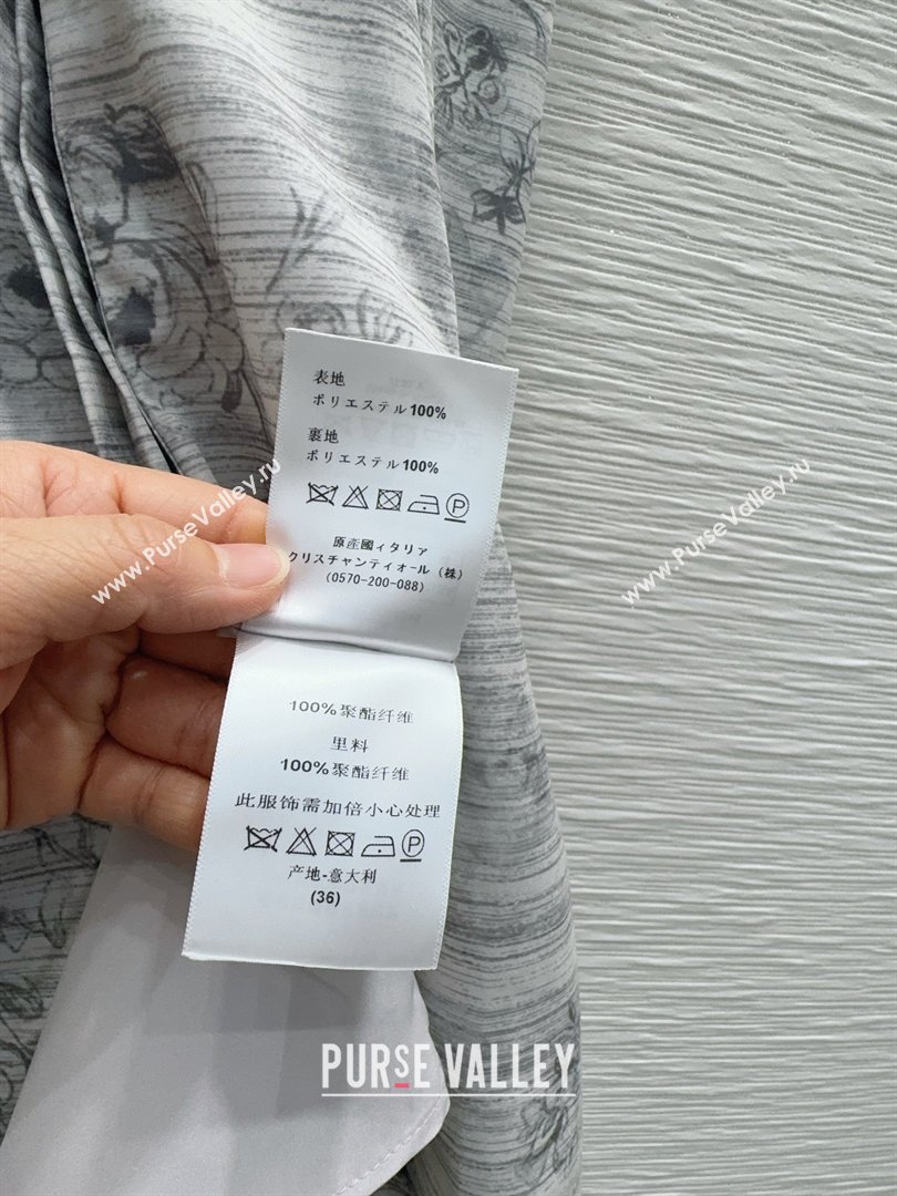 Dior Printed Shirt Dress Grey 2026 DR032423 (QI-260324037)