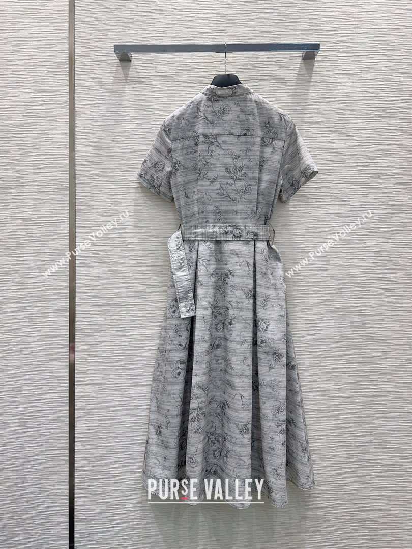 Dior Printed Shirt Dress Grey 2026 DR032423 (QI-260324037)