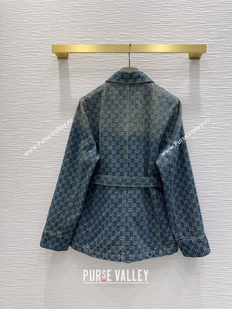 Gucci GG Denim Jacket Blue 2026 GG032501 (QI-260325003)
