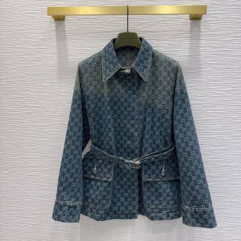 Gucci GG Denim Jacket Blue 2026 GG032501 (QI-260325003)
