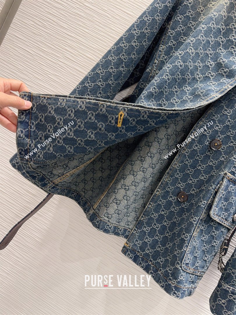 Gucci GG Denim Jacket Blue 2026 GG032501 (QI-260325003)