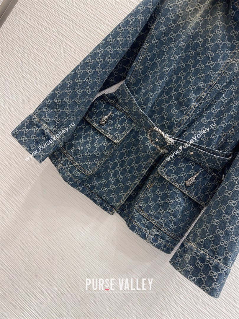 Gucci GG Denim Jacket Blue 2026 GG032501 (QI-260325003)