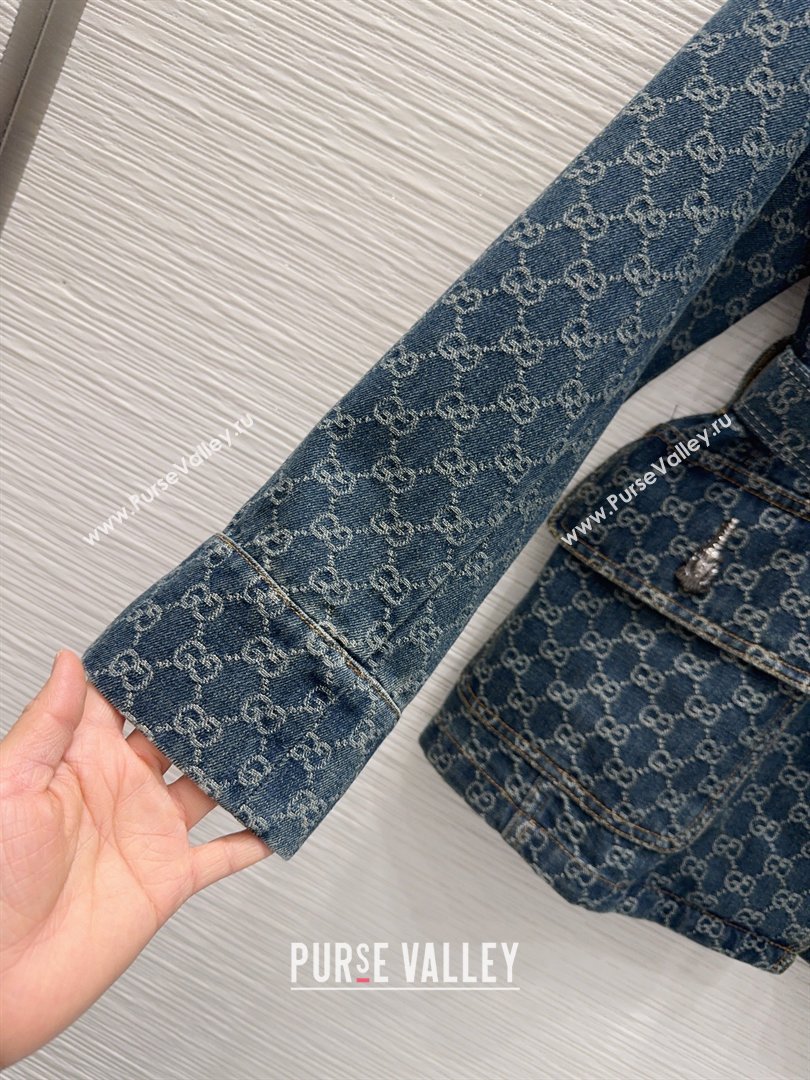 Gucci GG Denim Jacket Blue 2026 GG032501 (QI-260325003)