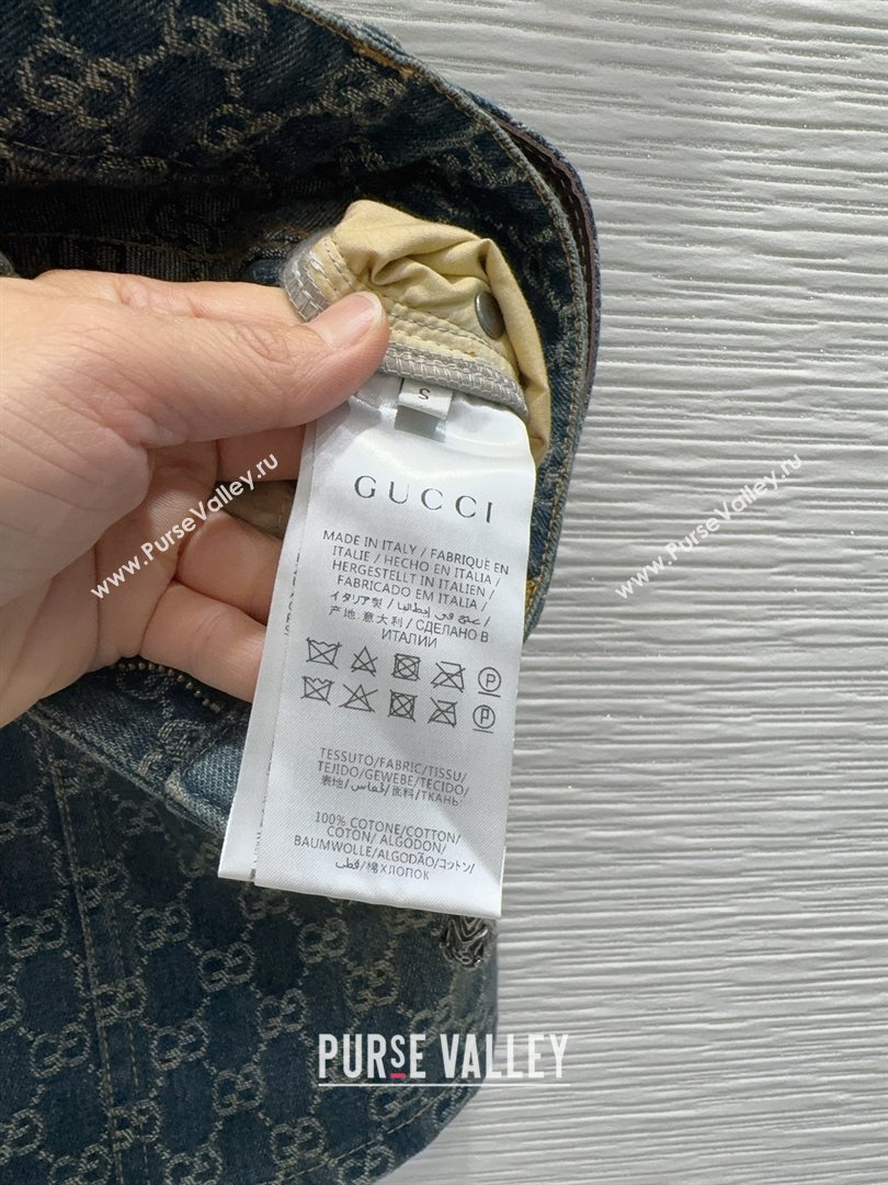 Gucci GG Denim Mini Skirt Blue 2026 GG032501 (QI-260325004)