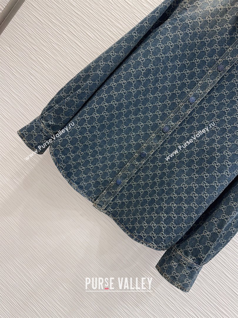 Gucci GG Denim Shirt Blue 2026 GG032501 (QI-260325005)