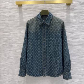 Gucci GG Denim Shirt Blue 2026 GG032501 (QI-260325005)