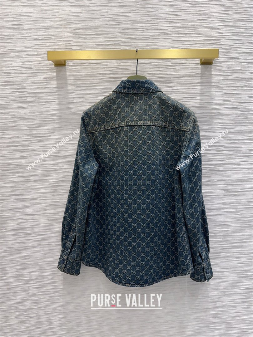 Gucci GG Denim Shirt Blue 2026 GG032501 (QI-260325005)