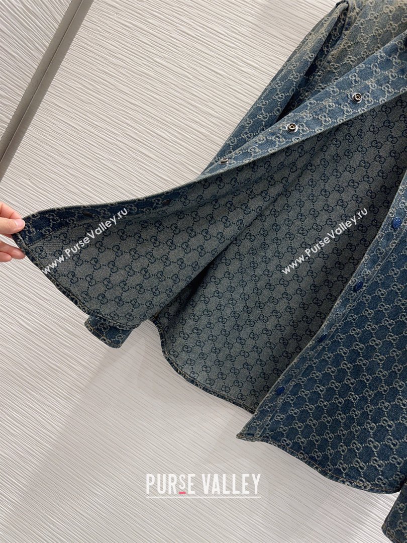 Gucci GG Denim Shirt Blue 2026 GG032501 (QI-260325005)