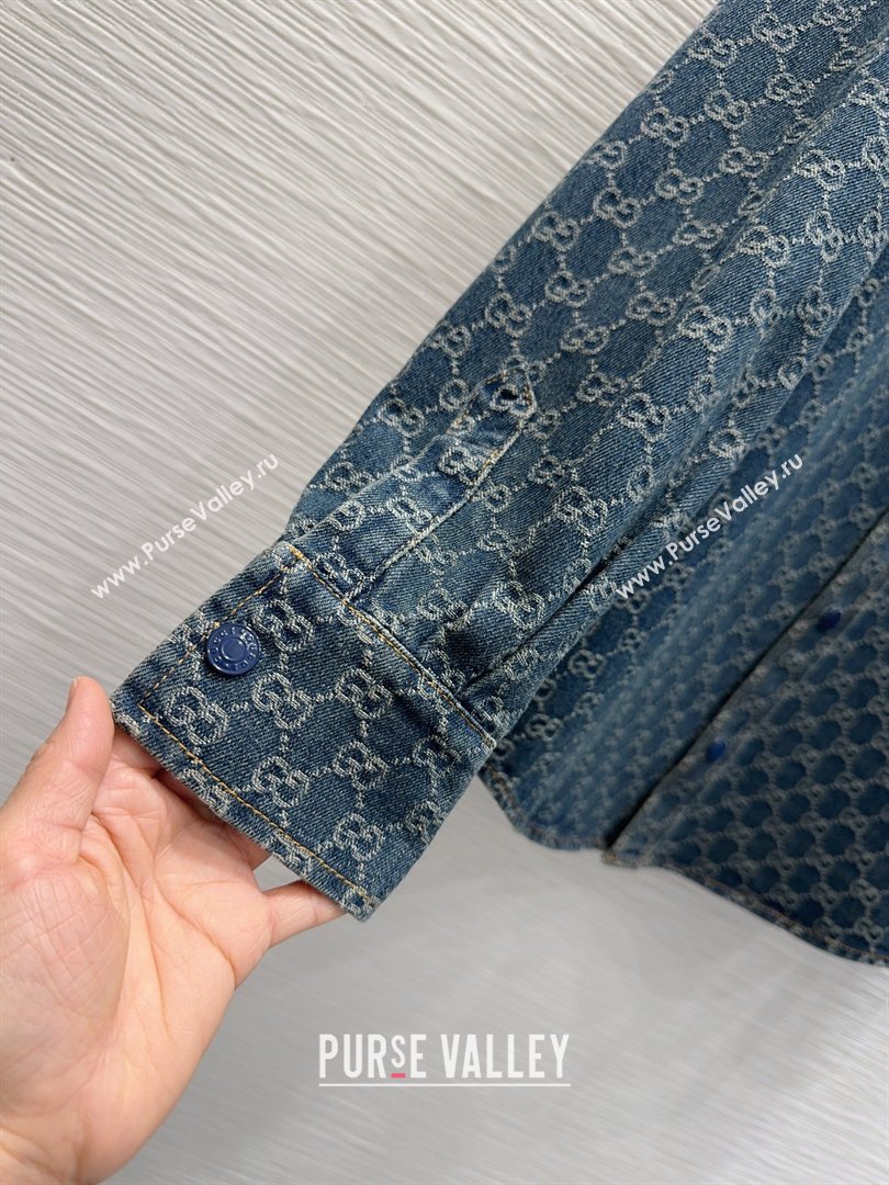 Gucci GG Denim Shirt Blue 2026 GG032501 (QI-260325005)