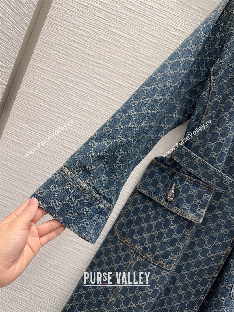 Gucci GG Denim Coat Blue 2026 GG032501 (QI-260325007)
