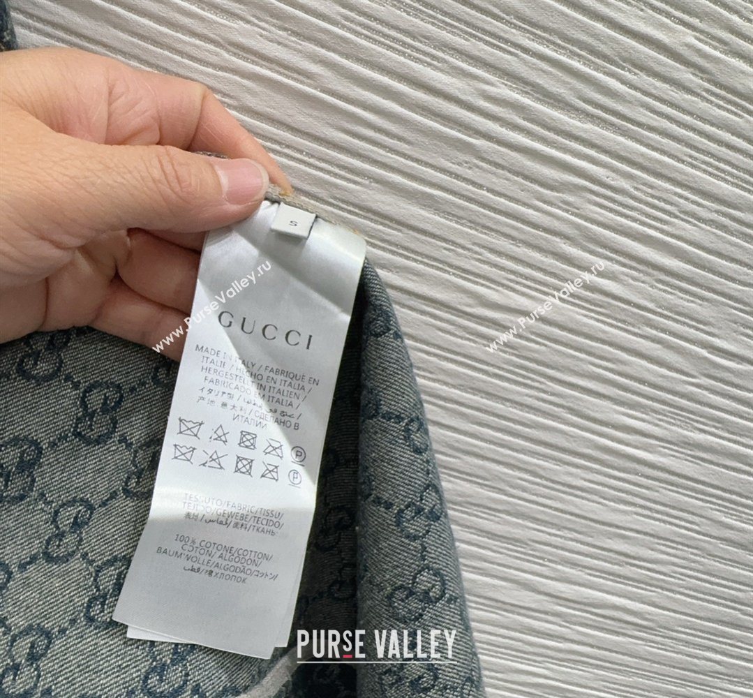 Gucci GG Denim Coat Blue 2026 GG032501 (QI-260325007)