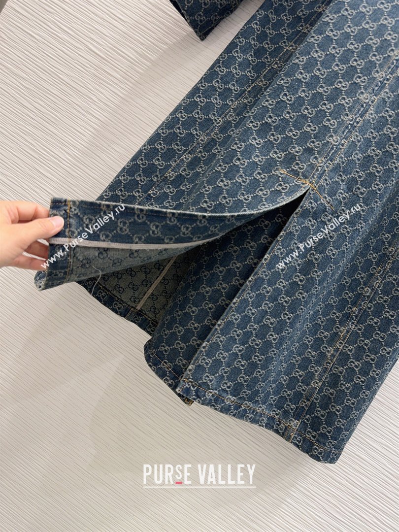 Gucci GG Denim Coat Blue 2026 GG032501 (QI-260325007)