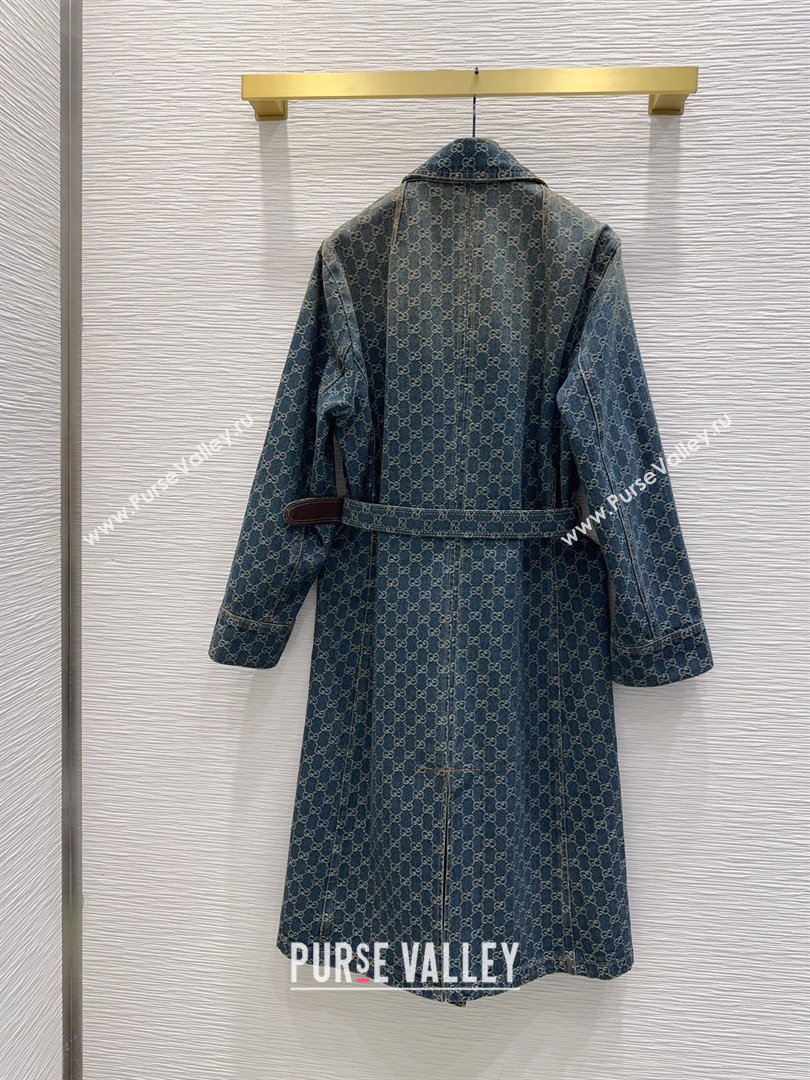 Gucci GG Denim Coat Blue 2026 GG032501 (QI-260325007)