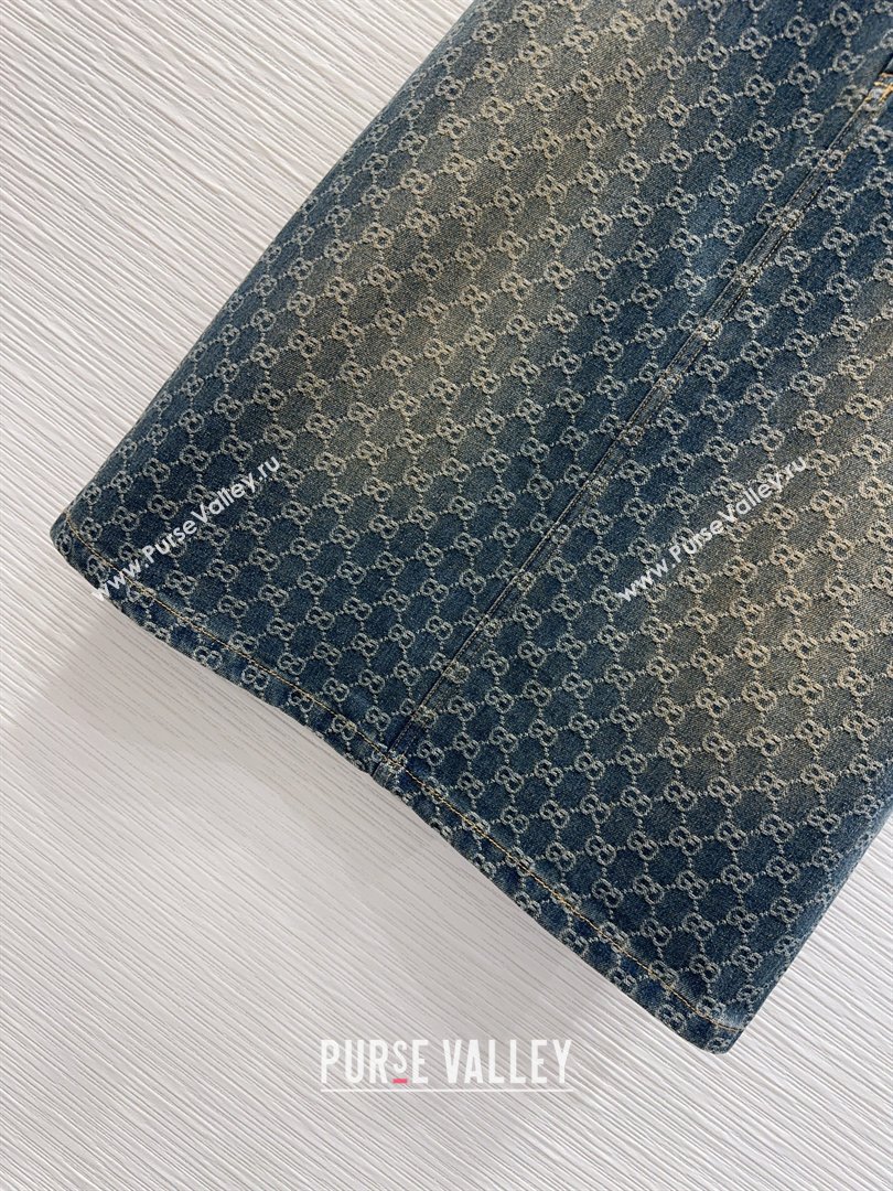 Gucci GG Denim Skirt Blue 2 2026 GG032501 (QI-260325008)
