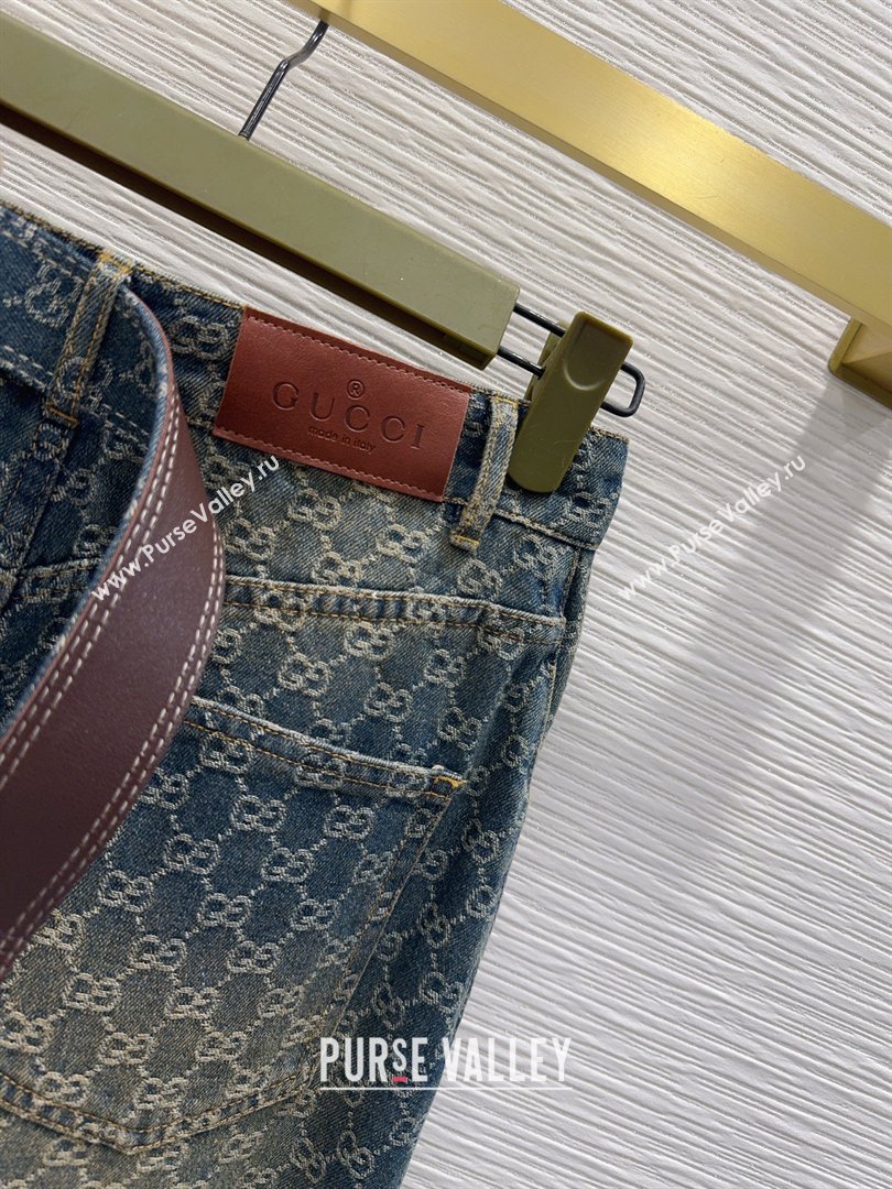 Gucci GG Denim Skirt Blue 2 2026 GG032501 (QI-260325008)