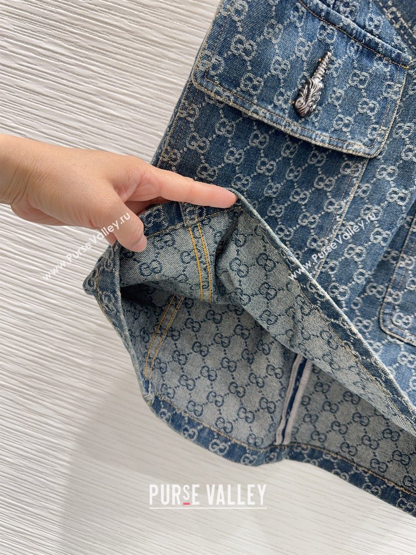 Gucci GG Denim Dress Blue 2026 GG032501 (QI-260325010)