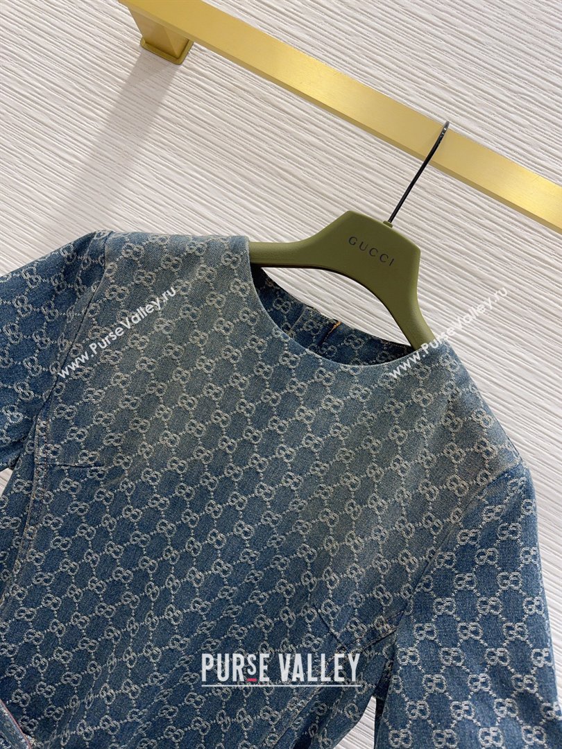 Gucci GG Denim Dress Blue 2026 GG032501 (QI-260325010)