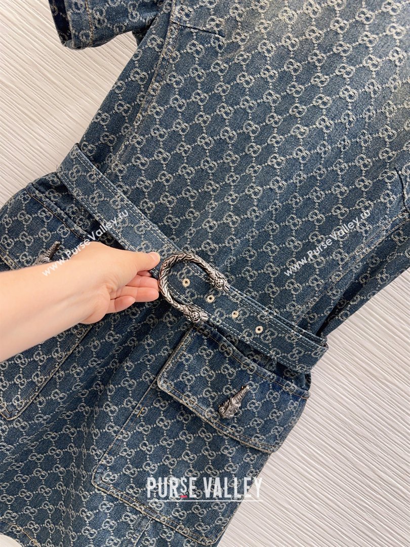 Gucci GG Denim Dress Blue 2026 GG032501 (QI-260325010)