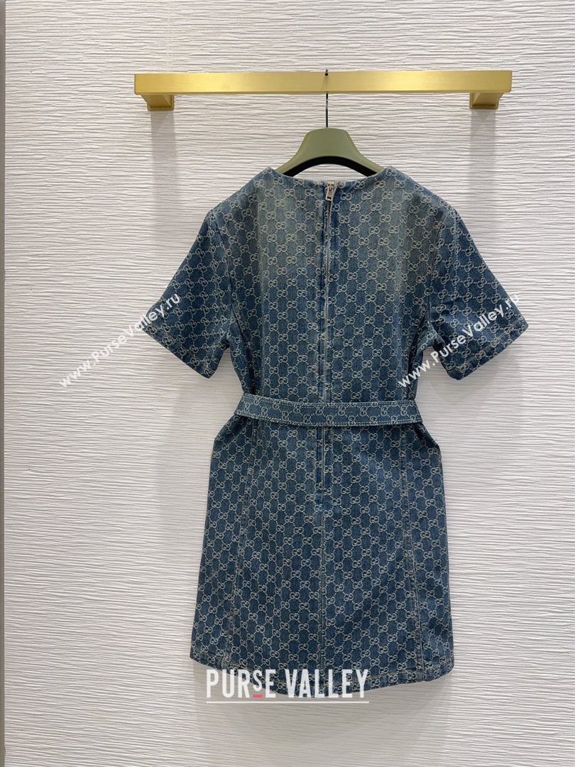 Gucci GG Denim Dress Blue 2026 GG032501 (QI-260325010)