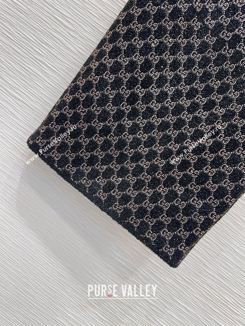 Gucci GG Strass Skirt Black/Gold 2026 GG032502 (QI-260325012)