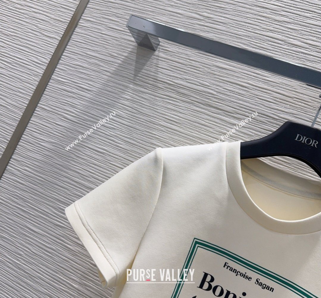 Dior Cotton T-Shirt and Shorts Set White 2026 DR032501 (QI-260325023)