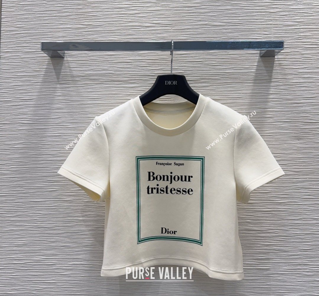 Dior Cotton T-Shirt and Shorts Set White 2026 DR032501 (QI-260325023)