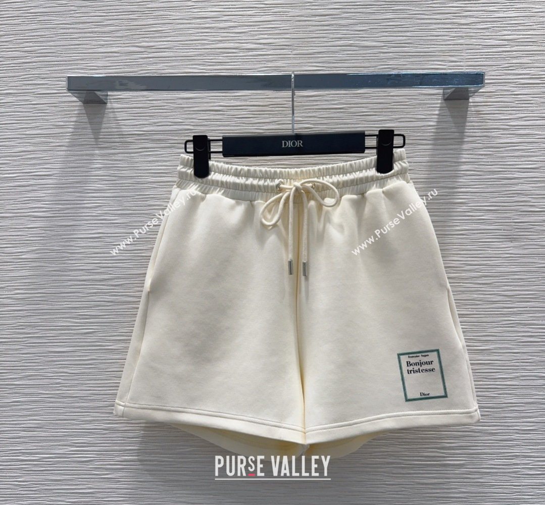 Dior Cotton T-Shirt and Shorts Set White 2026 DR032501 (QI-260325023)