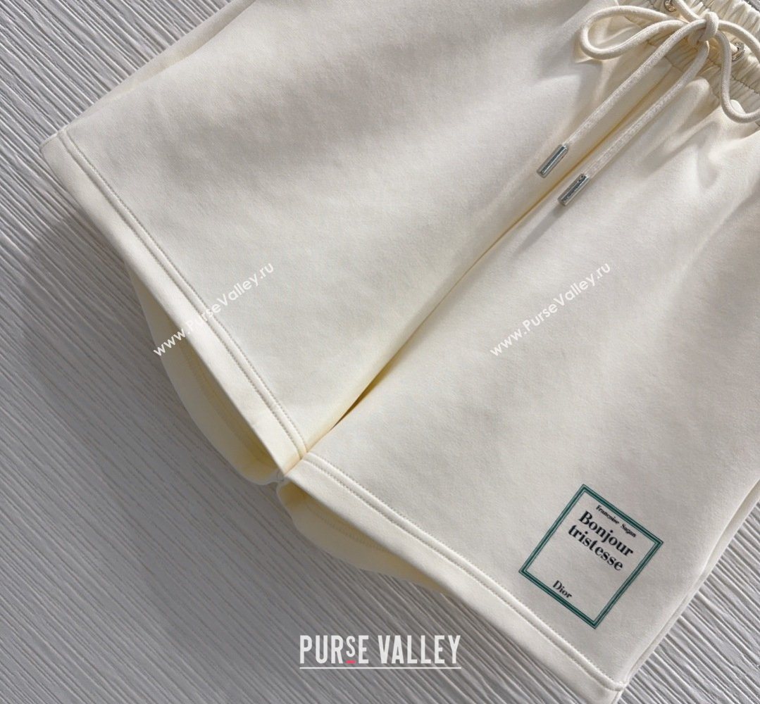 Dior Cotton T-Shirt and Shorts Set White 2026 DR032501 (QI-260325023)