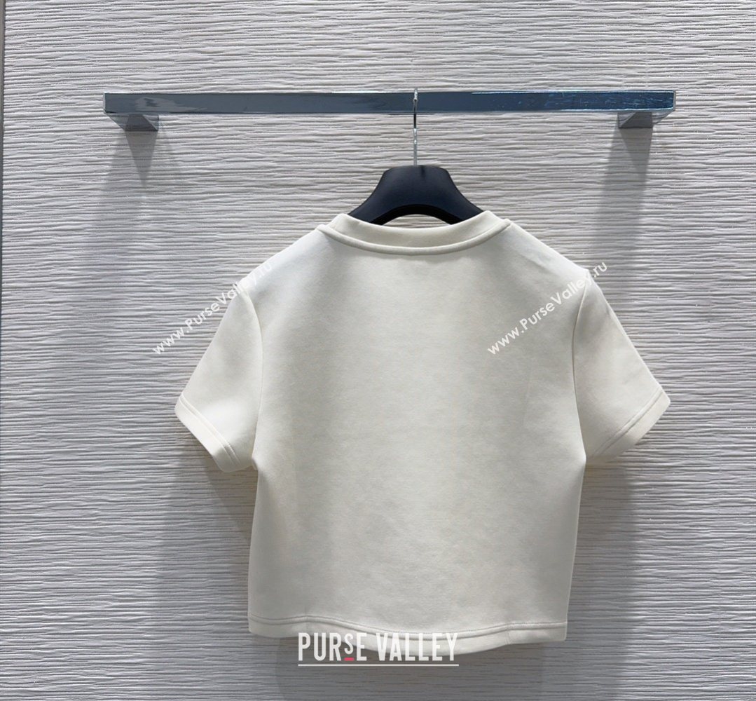 Dior Cotton T-Shirt and Shorts Set White 2026 DR032501 (QI-260325023)