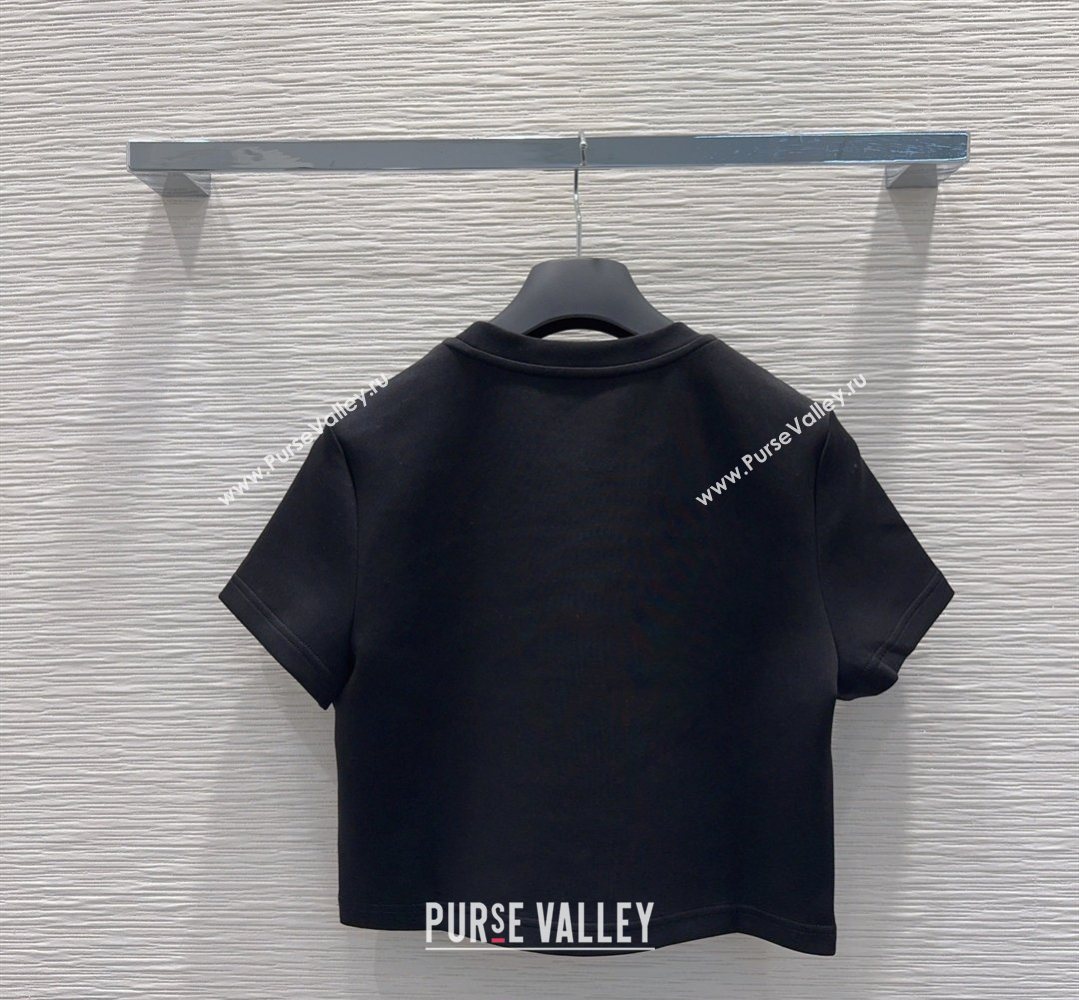 Dior Cotton T-Shirt and Shorts Set Black 2026 DR032501 (QI-260325024)