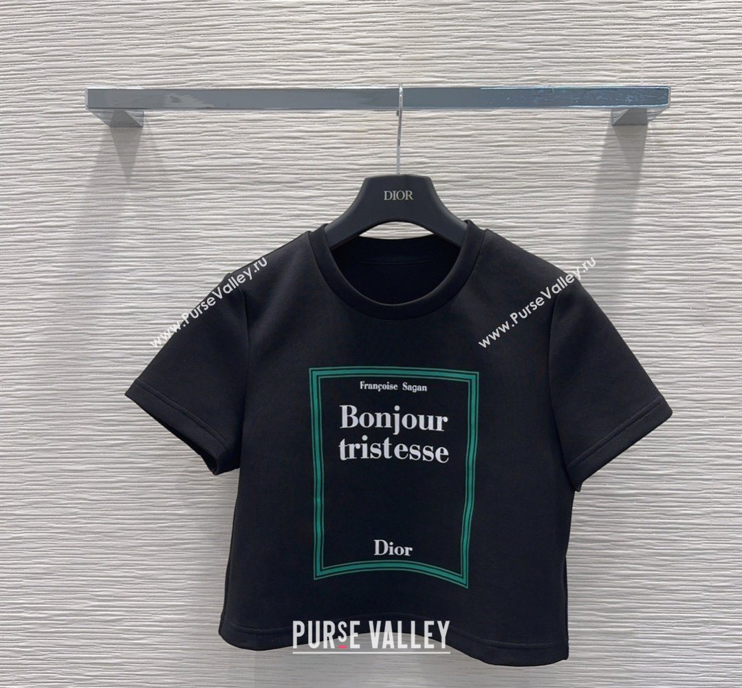 Dior Cotton T-Shirt and Shorts Set Black 2026 DR032501 (QI-260325024)