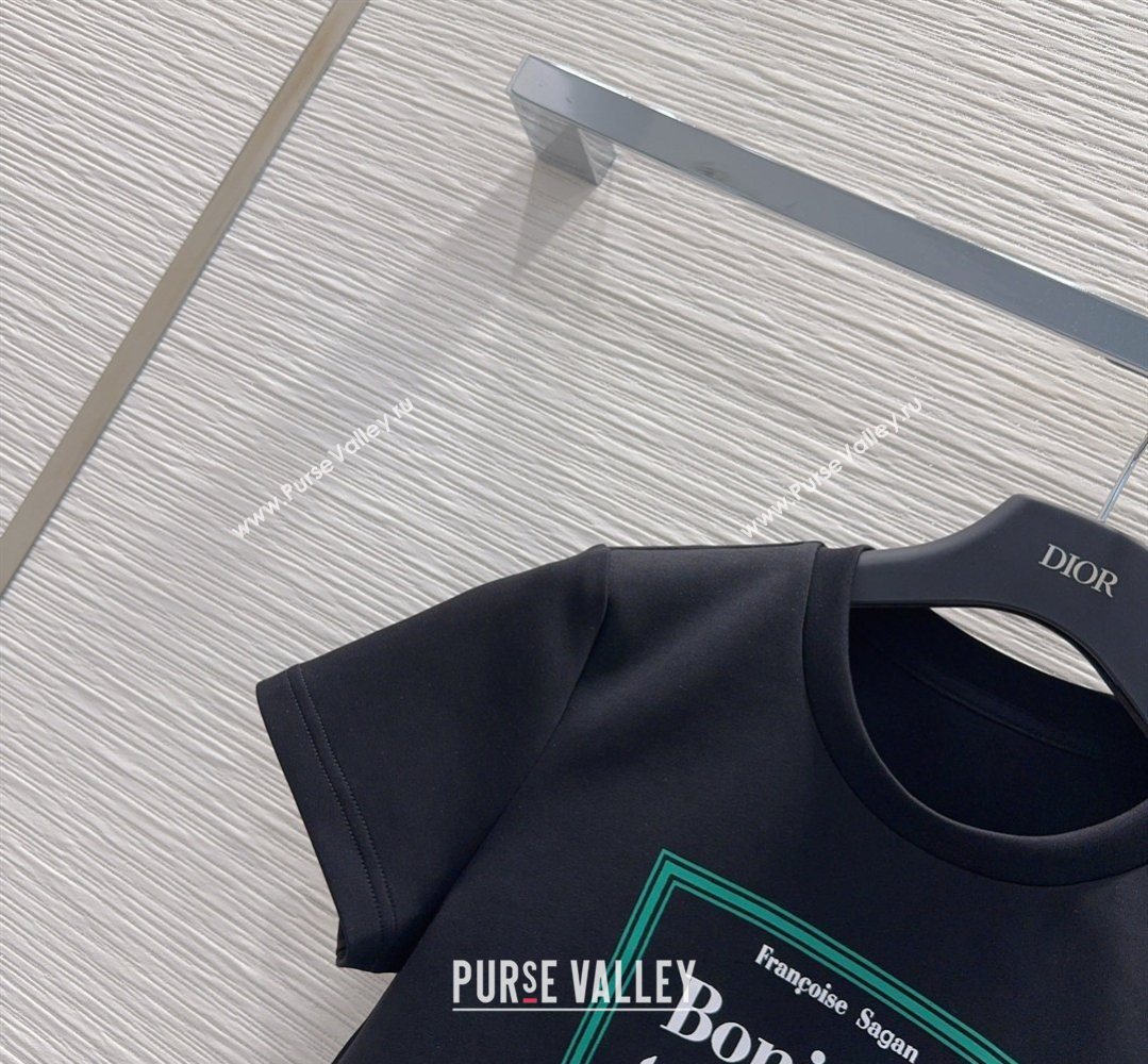 Dior Cotton T-Shirt and Shorts Set Black 2026 DR032501 (QI-260325024)